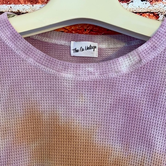 Nu Vintage Tie-Dye Waffle T-Shirt Sweater, Loose fit - Picture 4 of 13